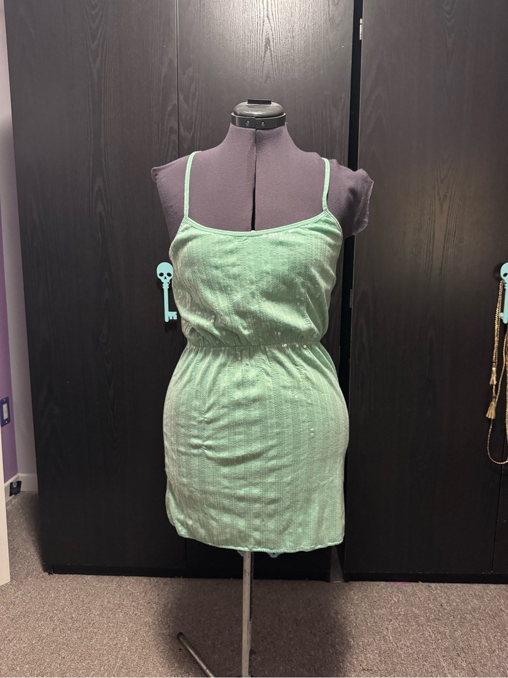 Aeropostale Mint Green Spaghetti-Strap Mini Dress